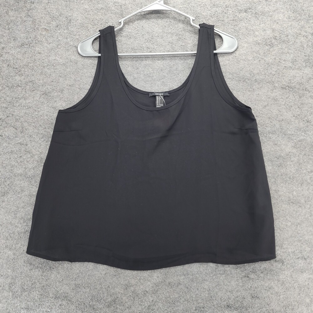 Forever 21 Shirt Womens Large Sleeveless Black